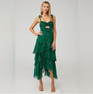 020 FLYNN SKYE Leona Midi Cutout Dress